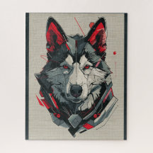 Amerikaanse Akita hond futuristische elementen por