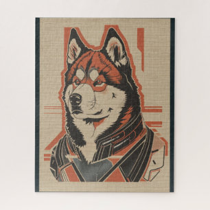 Amerikaanse Akita hond futuristische elementen por Legpuzzel