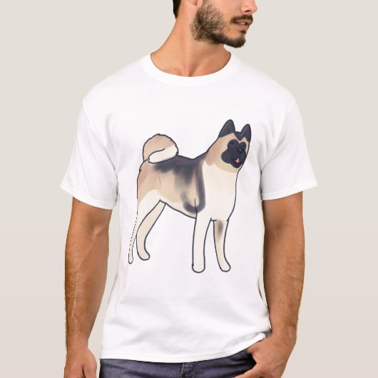 Amerikaanse Akita hond Magic T-shirt (Voorkant)