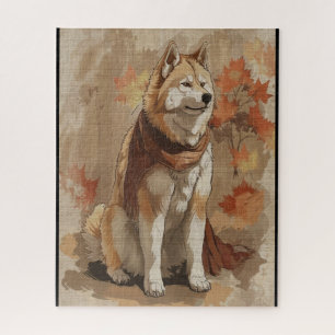 Amerikaanse Akita hond uit Fairy tale boek 2 Legpuzzel