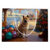 Amerikaanse Akita Kerstcruise: Pawsome Vakantie Groot Cadeauzakje (Achterkant)