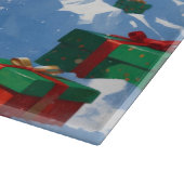 Amerikaanse Akita Kerstfeest Sneeuwscène Snijplank (Hoek)