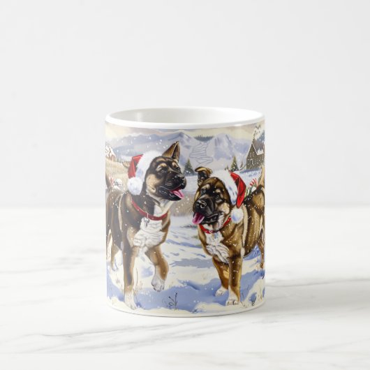 Amerikaanse Akita Kerstmis Koffiemok (Center)