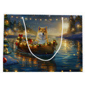 Amerikaanse Akita kerstvakantie Groot Cadeauzakje (Achterkant)