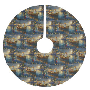 Amerikaanse Akita kerstvakantie Kerstboom Rok