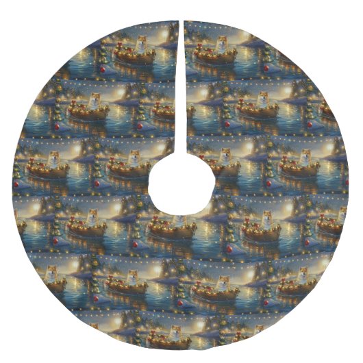 Amerikaanse Akita kerstvakantie Kerstboom Rok (Voorkant)