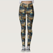 Amerikaanse Akita kerstvakantie Leggings (Voorkant)