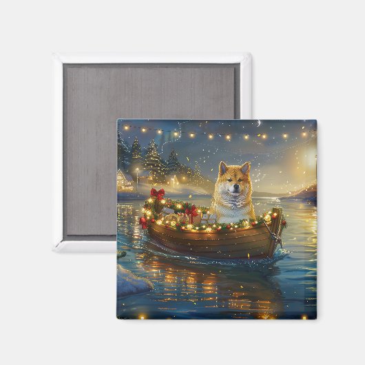 Amerikaanse Akita kerstvakantie Magneet (Voorkant / Achterkant)