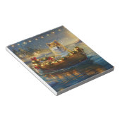 Amerikaanse Akita kerstvakantie Notitieblok (Schuin)