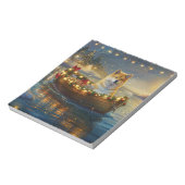 Amerikaanse Akita kerstvakantie Notitieblok (Linkerzijde)