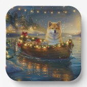 Amerikaanse Akita kerstvakantie Papieren Bordje (Voorkant)