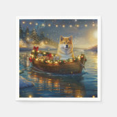 Amerikaanse Akita kerstvakantie Servet (Voorkant)