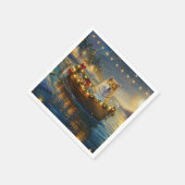 Amerikaanse Akita kerstvakantie Servet (Hoek)