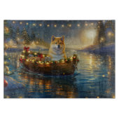 Amerikaanse Akita kerstvakantie Snijplank (Voorkant)