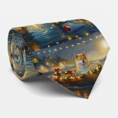 Amerikaanse Akita kerstvakantie Stropdas (Opgerold)