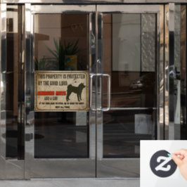Amerikaanse akita Silhouette Grappige Waakhond Waa Raamsticker
