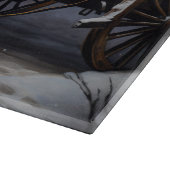 Amerikaanse Akita Snowy Sleigh Ride Kerstdecoratie Snijplank (Hoek)