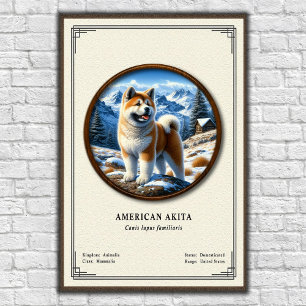 Amerikaanse Akita Zoologie Serie Poster