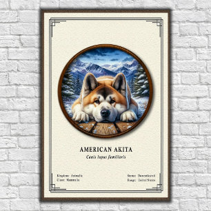 Amerikaanse Akita Zoologie Serie Poster