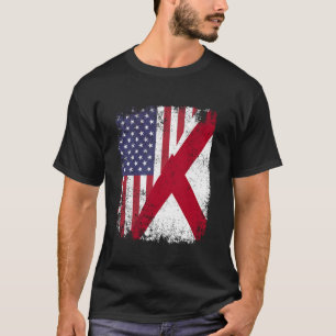 Amerikaanse Alabamian Roots Flags America Verenigd T-shirt