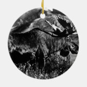  Amerikaanse Alaska bull mose 1970 Keramisch Ornament (Achterkant)