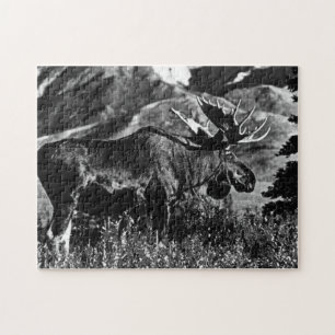 Amerikaanse Alaska bull mose 1970 Legpuzzel