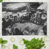  Amerikaanse Alaska eskimo blanket tossing 1970 Theedoek (Gevouwen)