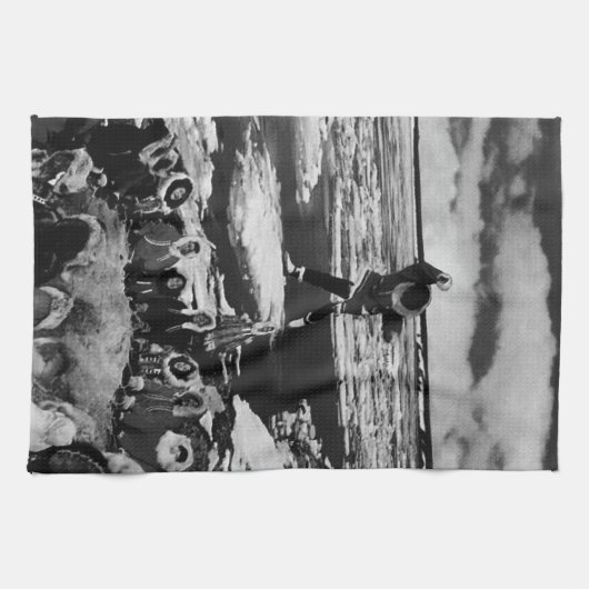 Amerikaanse Alaska eskimo blanket tossing 1970 Theedoek (Horizontaal)