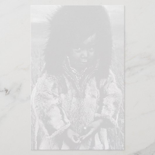 Amerikaanse Alaska eskimo boy 1970 Briefpapier (Voorkant)