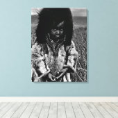Amerikaanse Alaska eskimo Canvas Afdruk (Insitu (Houten vloer))