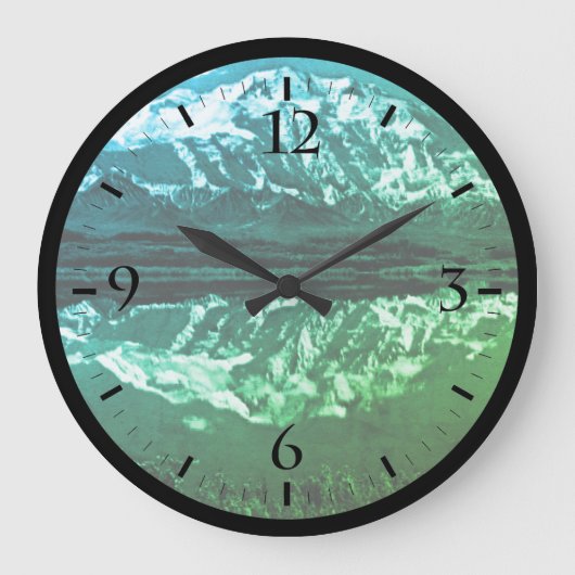  Amerikaanse Alaska magnificous mt mckinley Watch Grote Klok (Voorkant)