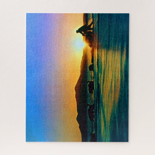  Amerikaanse Alaska Midnight sun mushing Legpuzzel (Verticaal)