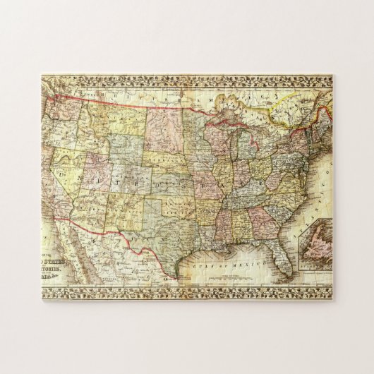  Amerikaanse Algemene Kaart Legpuzzel (Horizontaal)