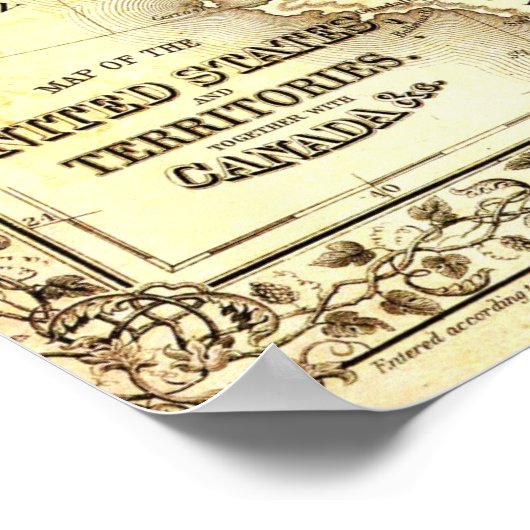  Amerikaanse Algemene Kaart Poster (Hoek)