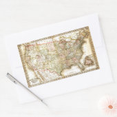  Amerikaanse Algemene Kaart Rechthoekige Sticker (Envelop)