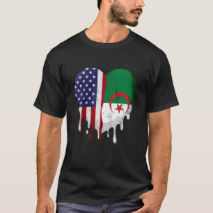 Amerikaanse Algerijnse erfgoedmaand Algerije vlag  T-shirt