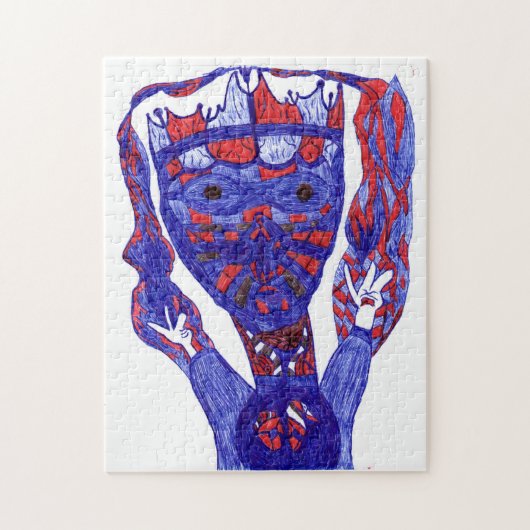 Amerikaanse Alien King puzzel! Legpuzzel (Verticaal)