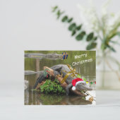 Amerikaanse Alligator Christmas Briefkaart (Staand voorkant)