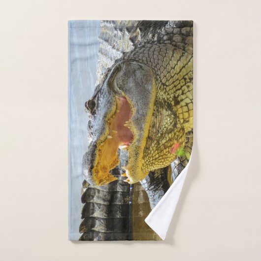 Amerikaanse alligator closeup. Gezichtelijk Bad Handdoek (Handdoek)