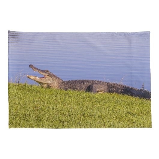 Amerikaanse alligator kussensloop (Achterkant-Rechts)