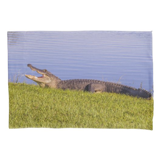 Amerikaanse alligator kussensloop (Voorkant-Links)