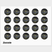 Amerikaanse Alligator Ronde Sticker (Vel)