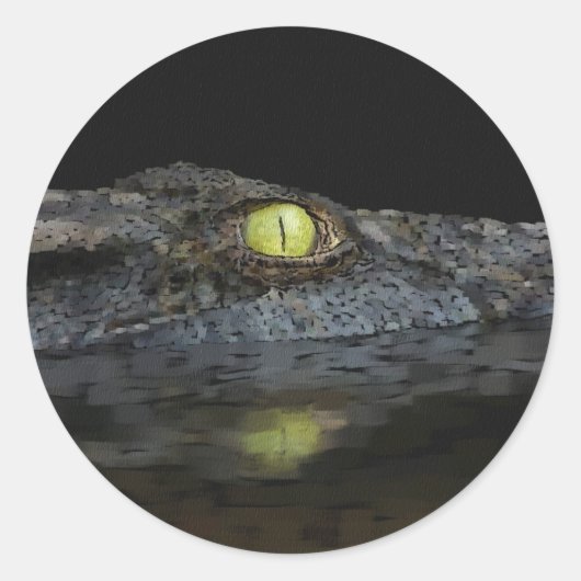 Amerikaanse Alligator Ronde Sticker (Voorkant)