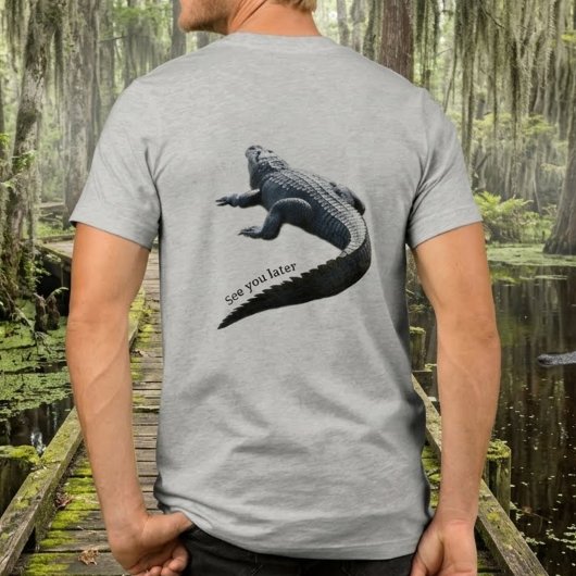 Amerikaanse Alligator “Tot Later” Grappig Tri-Blend Shirt