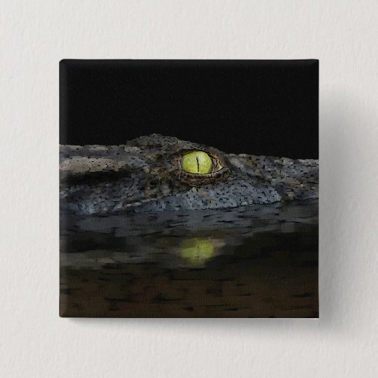 Amerikaanse Alligator Vierkante Button 5,1 Cm (Voorkant)