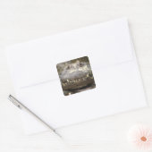 Amerikaanse alligator vierkante sticker (Envelop)