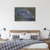 Amerikaanse alligator Wildlife fotografie Canvas Afdruk (Insitu (Slaapkamer))