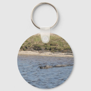 Amerikaanse alligator zwemmend in rivier natuur fo sleutelhanger