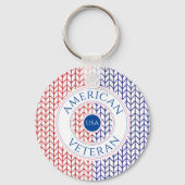 AMERIKAANSE Aluminium Circle Sleutelhanger (Achterkant)