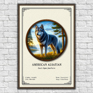 Amerikaanse Alzasiaanse Zoologie Serie Poster